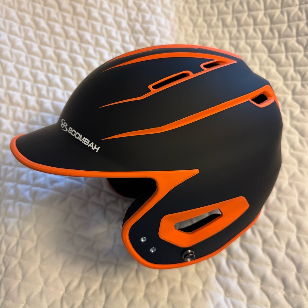 Boombah Youth Helmet - Black with Orange Accents